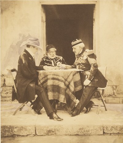 O conselho de guerra realizado na manhã da tomada do Mamelon de Roger Fenton