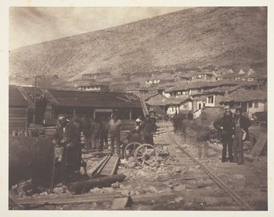 Pátio dos caminhos-de-ferro, Balaklava de Roger Fenton