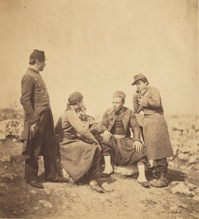 Zouaves e soldados de linha. de Roger Fenton