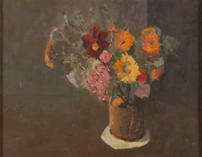 Natureza Morta (Margaridas de Michaelmas num Tankard de Pote) de Roger Fry