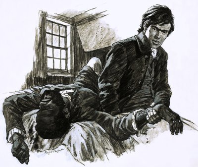 Um Inimigo Desconhecido, ilustração da série A Marca do Pentagrama de Roger Payne