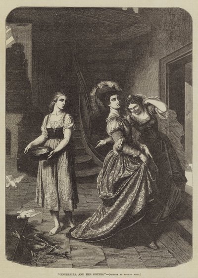 Cinderela e as suas irmãs (gravura) de Roger Payne
