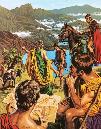 Diógenes, o explorador grego, em viagem por África de Roger Payne