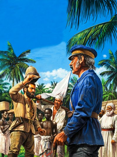 Henry Stanley cumprimenta David Livingstone de Roger Payne