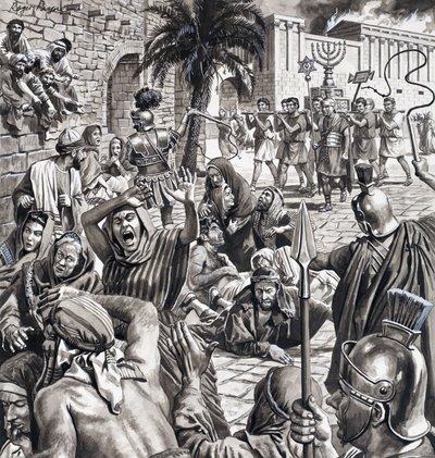 O Agricultor Combatente, de "Mestres de Roma" (guache sobre papel) de Roger Payne
