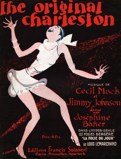 Josephine Baker na revista “La Folie du Jour”. 1927 (ilustração) de Roger de Valerio