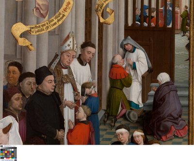 Detalhe do Tríptico dos Sete Sacramentos de Rogier van der Weyden