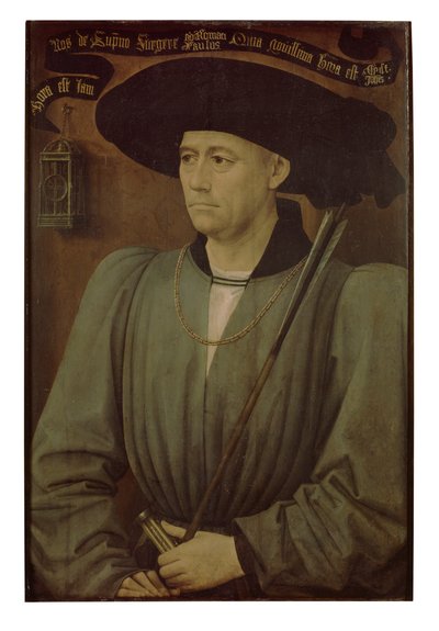 Retrato de um Juiz de Torneio (óleo sobre painel) de Rogier van der Weyden