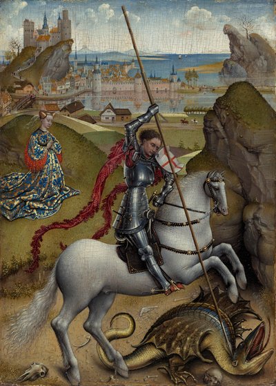 São Jorge e o Dragão, c. 14321435. de Rogier van der Weyden