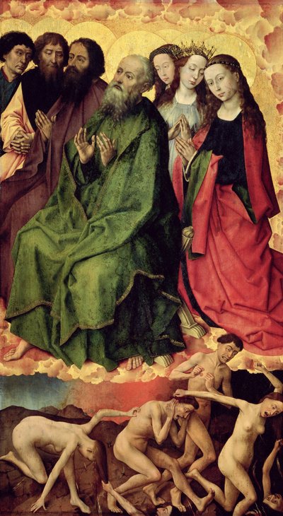 O Juízo Final, a entrada dos condenados no inferno, c.1445-50 (óleo sobre painel) de Rogier van der Weyden
