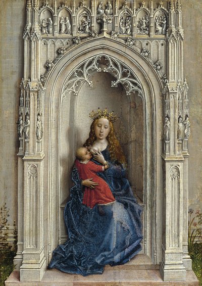 A Virgem e o Menino entronizados, ca. 1433 de Rogier van der Weyden