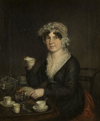 Retrato da Sra. Ellen Sharples, c.1814 (óleo sobre tela) de Rolinda Sharples