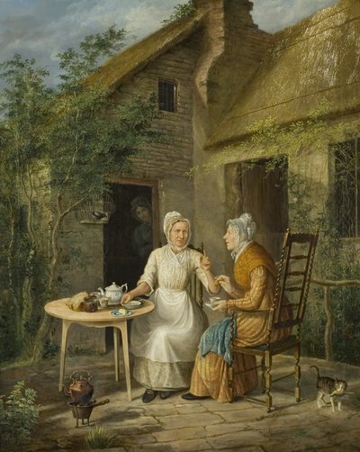 The Village Gossips, c.1828 (óleo sobre tela) de Rolinda Sharples