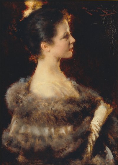 Mulher de vestido de noite de Romà Ribera