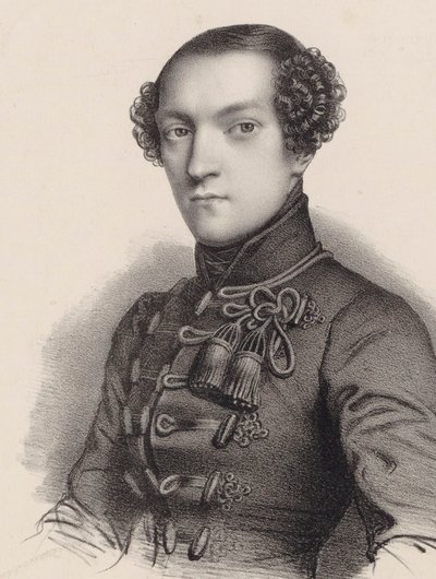 Retrato do pianista e compositor Antoine de Kontski 1817-1899. de Romain Cazes