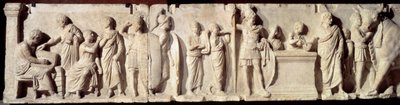 Roma Antiga: alívio conhecido como Domitius Ahenobarbus, episódio de um censo: registro de cidadãos e sacrifício ao deus Marte. Cerca de 100 AC. Sol 2 m. Paris, Museu do Louvre de Roman