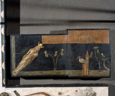"Asarotos" (Floor unswept) Fragmentos de mosaico assinado por Harakliton de Roma, século II d.C., Roma de Roman