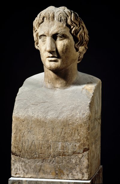 Busto de Alexandre o Grande, chamado Azara Hermes (escultura, meados do século IV a.C.) de Roman