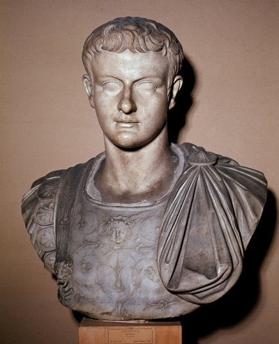 Busto de Calígula (escultura de mármore de Roman