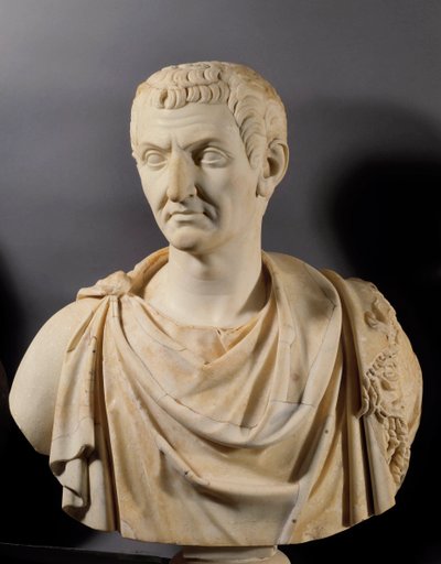 Busto do Imperador Nerva (Marcus Cocceius Nerva) (26-98 d.C.), Paris, Museu do Louvre de Roman