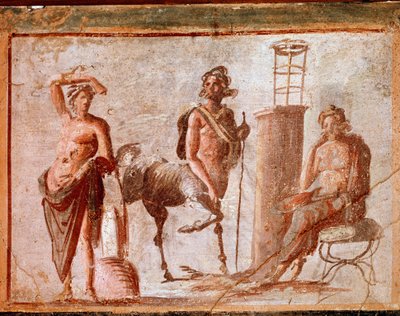 Centauro com Apollo e Asclepius (fresco de Roman