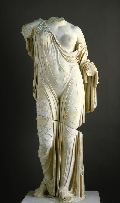 Cópia do Torso de Afrodite, tipo Venus Genetrix (mármore) de Roman
