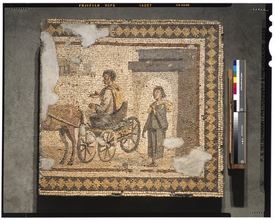 Partida (da Casa de Menandro), c.250 (mármore) de Roman