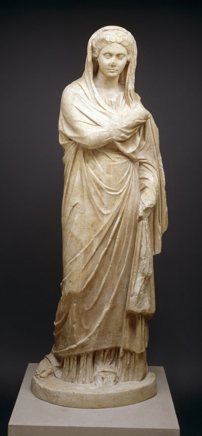 Figura de mulher, século 2 DC (mármore) de Roman