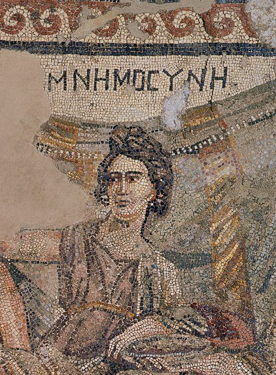 Simpósio Funerário, da necrópole de Antioquia, final do século IV dC (mosaico) (detalhe de 242530) de Roman