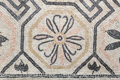 Padrão geométrico da cúpula da Via San Rocchino, século II d.C. (mosaico) de Roman