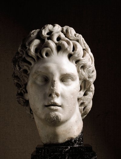 Cabeça de Alexandre o Grande, século II a.C. (escultura) de Roman