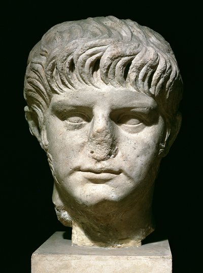 Chefe do Nero (37-68 dC) (mármore) de Roman