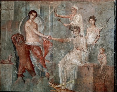 A chegada de Io ao Egipto - Fresco de Roman