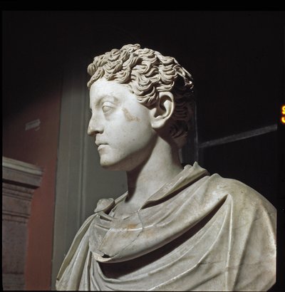 Busto de mármore do Imperador Commodus (escultura, século II) de Roman