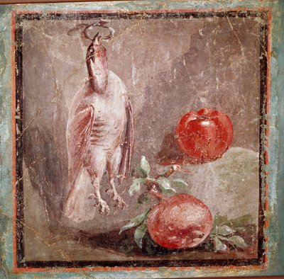 Perdiz e romãzeira (fresco de Roman