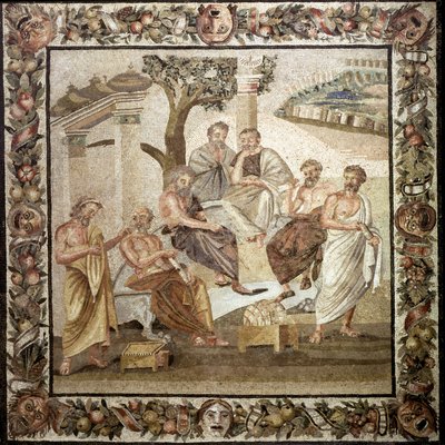 Academia de Platão, século II aC (mosaico) de Roman