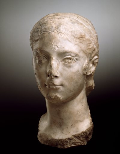 Retrato da cabeça de Plautilla, AD 203-05 (mármore) de Roman