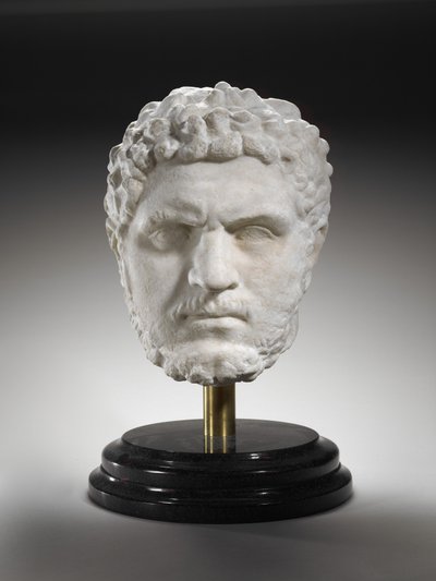 Retrato de Caracalla, imperador do Império Romano, 211-17 DC (mármore) de Roman