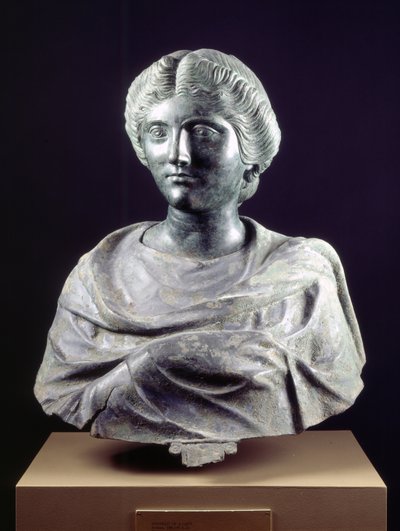 Retrato de uma Senhora, possivelmente a filha de Marcus Aurelius (bronze) de Roman