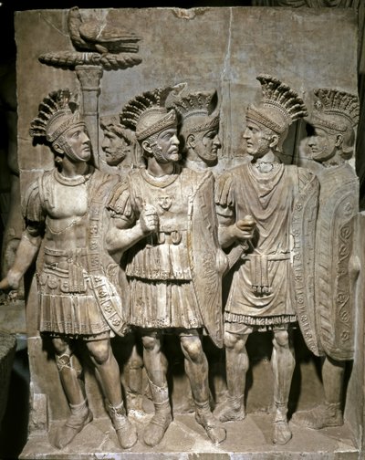 Relevo pretoriano, c. 51-52 d.C. (mármore) de Roman