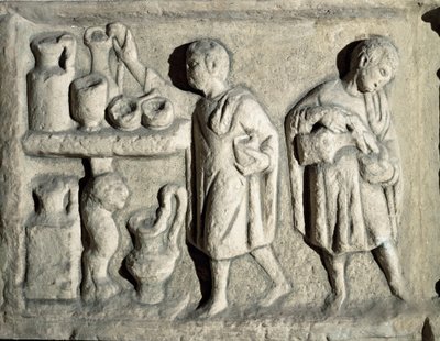 Arte Romana: "Domestic at Work" Século I d.C. Roma, Museo della Civilta Romana de Roman