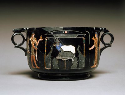 Arte romana: taça com motivos egípcios. Século I d.C. de Castellammare di Stabia. Sol. h. 12 cm Museo Archeologico Nazionale de Nápoles de Roman