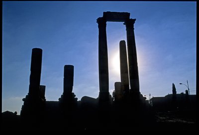 Ruínas romanas, Amã, Jordânia, Oriente Médio de Roman