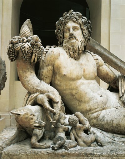 Estátua representando o rio Tibre (mármore) de Roman