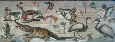 Animais no Nilo, da Casa do Fauno (Casa del Fauno), Pompéia de Roman
