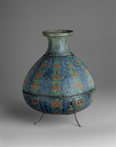 Vaso, 250-300 DC (esmalte champlevé e liga de cobre) de Roman