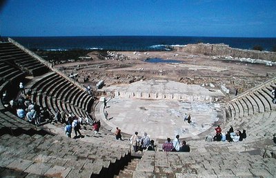 Vista do teatro de Roman
