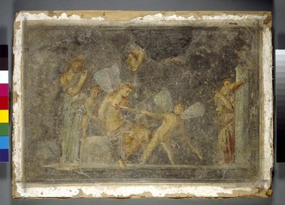 Pintura de parede, Pompéia, romana, século I de Roman