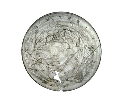 Wint Hill Bowl, gravado com uma cena de caça, provavelmente da Renânia, romano, século IV (vidro) de Roman