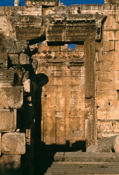 Templo de Baco, detalhe, Alto Período Imperial (27 aC-395 dC) de Roman Imperial Period